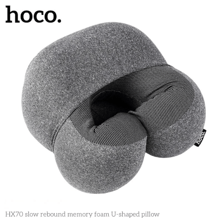 หมอนรองคอ HOCO HX70 เมมโมรี่โฟม ทรงตัว U รองรับต้นคอ 360° พับเก็บได้ พร้อมถุงสำหรับพกพา_4
